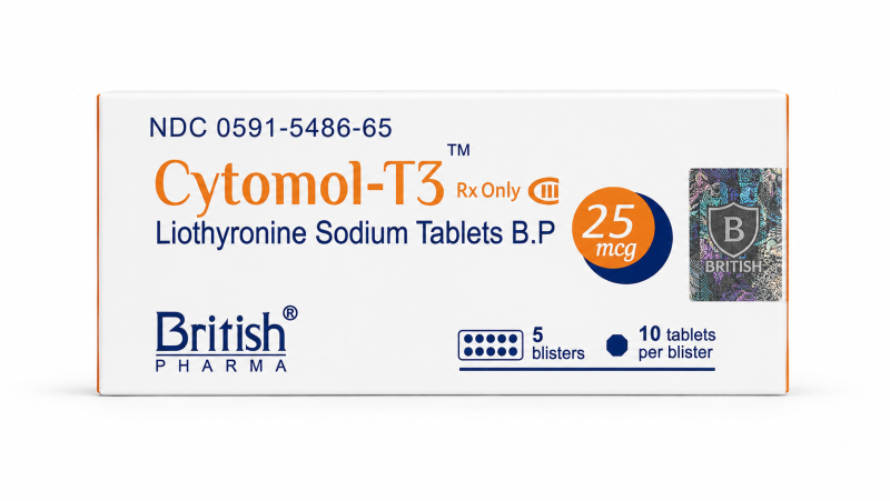 CYTOMOL T3 25 TAB[BRITISH] BOX